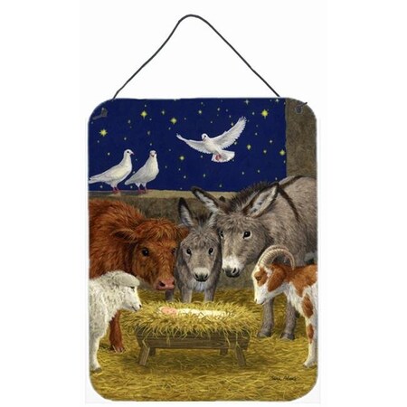 Carolines Treasures Carolines Treasures ASA2143DS1216 Nativity Scene With Just Animals Wall and Door Hanging Prints ASA2143DS1216